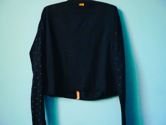 Gilet fille Catimini 14 ans noir cloute manches longues TBE - photo numéro 4