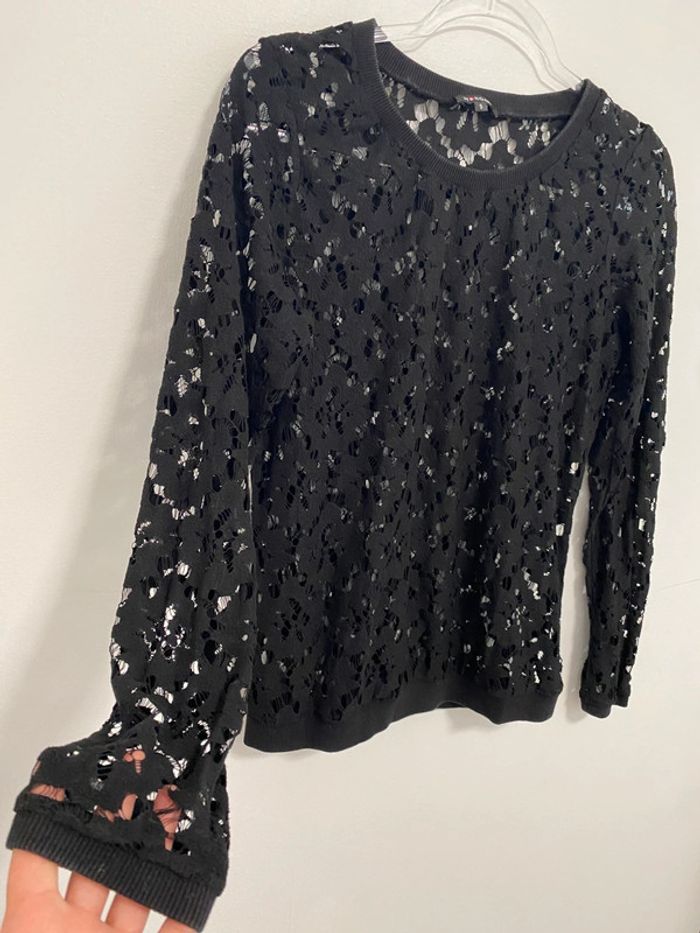 Blouse Morgan S 36 noir dentelle - photo numéro 3