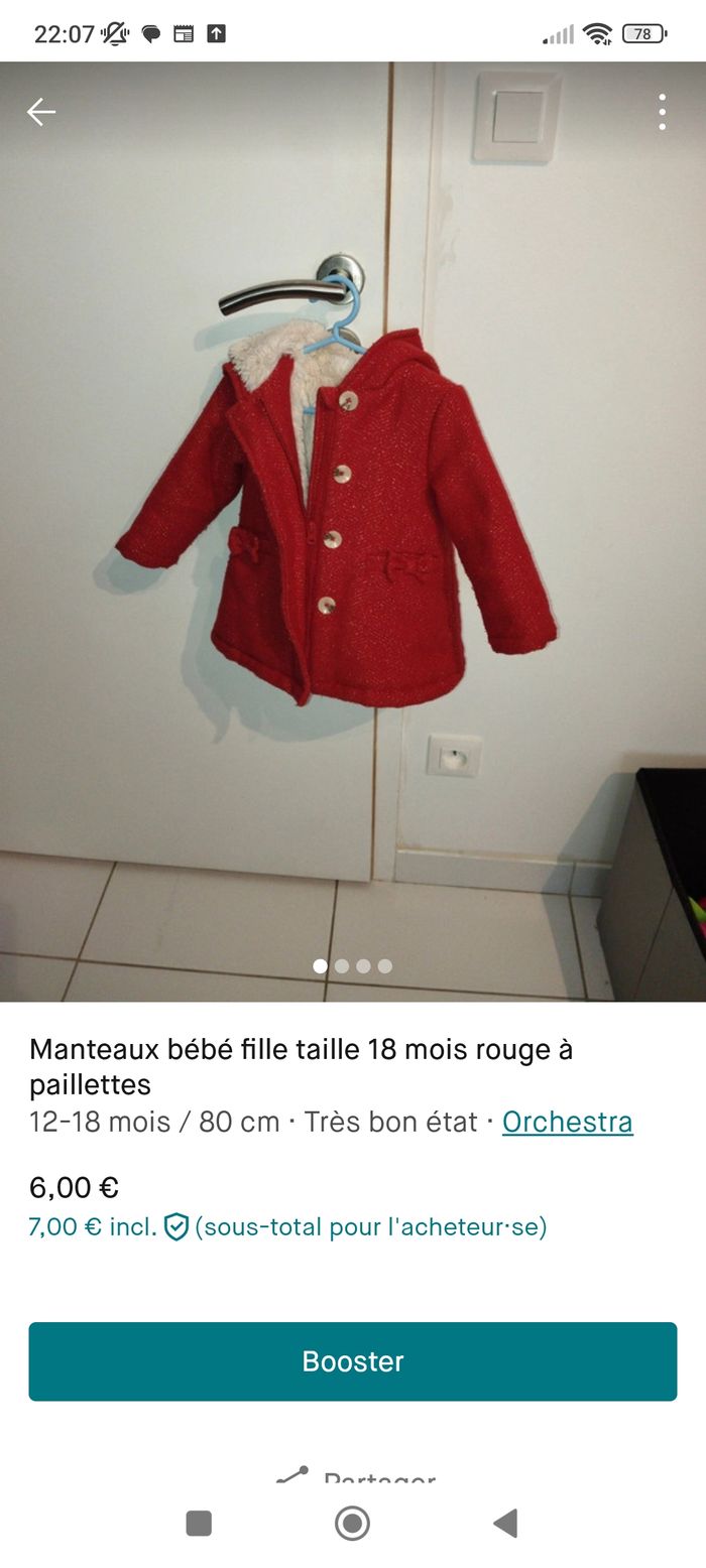Manteaux bébé fille taille 18 mois - photo numéro 5