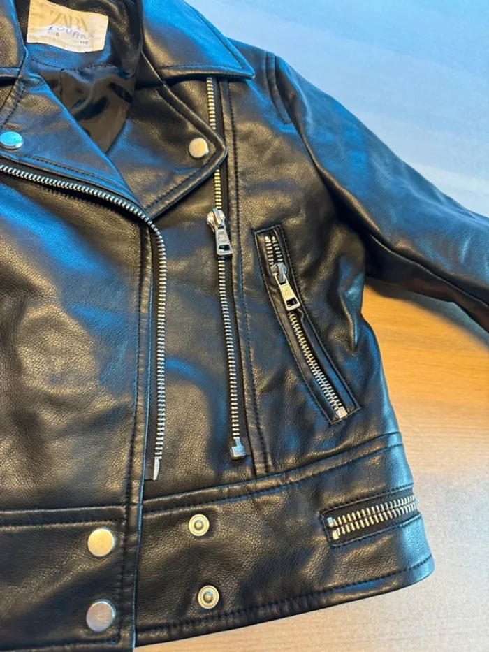 Veste en cuir Zara 6 ans - photo numéro 4