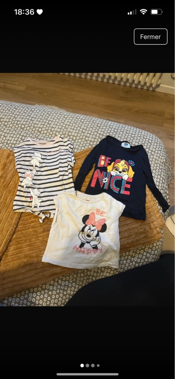 Lot tee shirt dysney