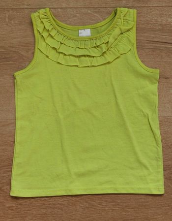 Débardeur fille vert anis taille 5 ans C&A