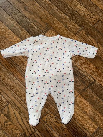 Pyjama velour Bout’chou 1 mois