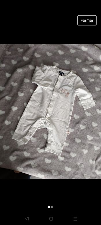 Pyjama sans pied taille 1mois