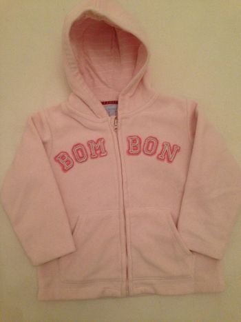 Sweat Polaire avec capuche rose