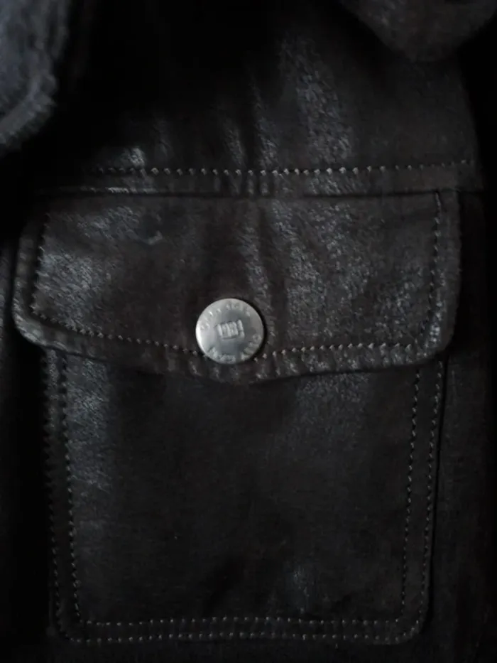 Blouson vintage en cuir Olly Gan taille XL - photo numéro 5