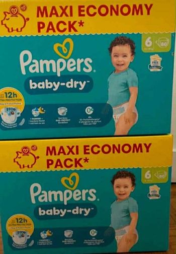 Deux pack couche Pampers taille 6