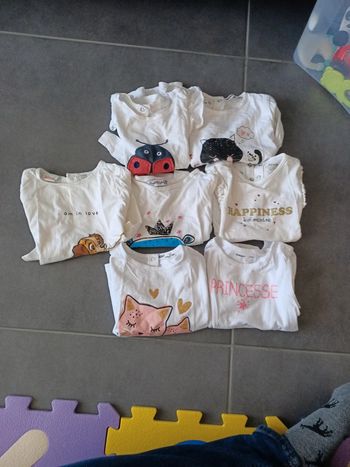 Lot tee shirts manches longues, 24 mois