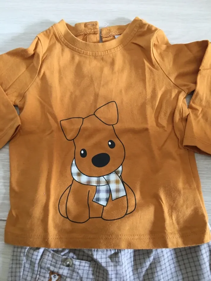 Ensemble pantalon + t-shirt manches longues 12 mois sergent major - photo numéro 2