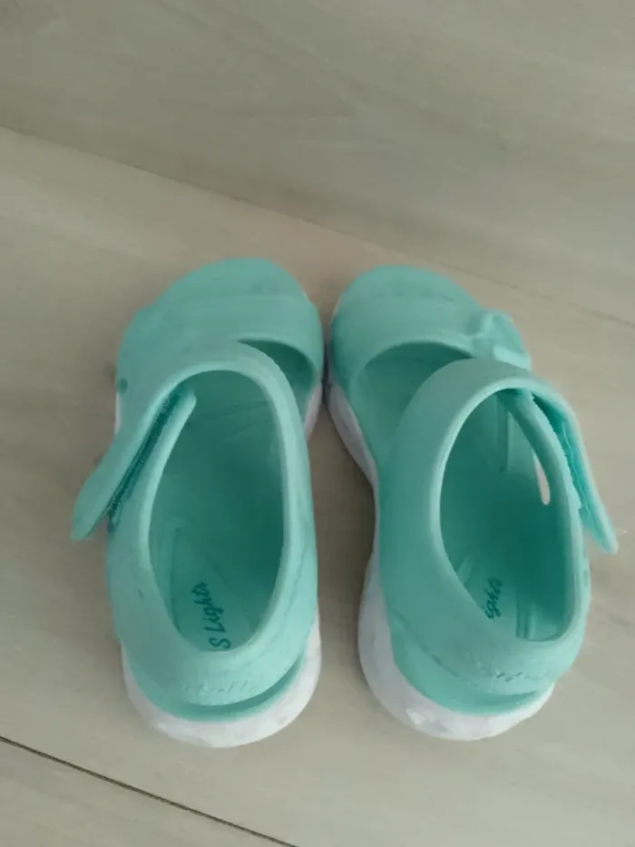 Sandales Skechers 26 bleu tuquoise - photo numéro 8