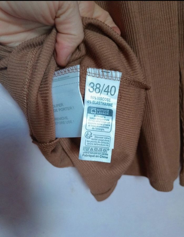 Haut marron manches longues T.38/40 neuf avec 🏷 - photo numéro 10