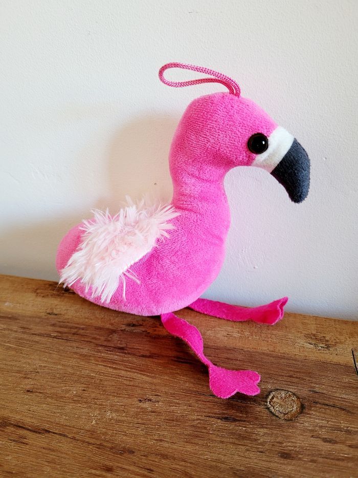 Petite peluche flamand rose - photo numéro 1