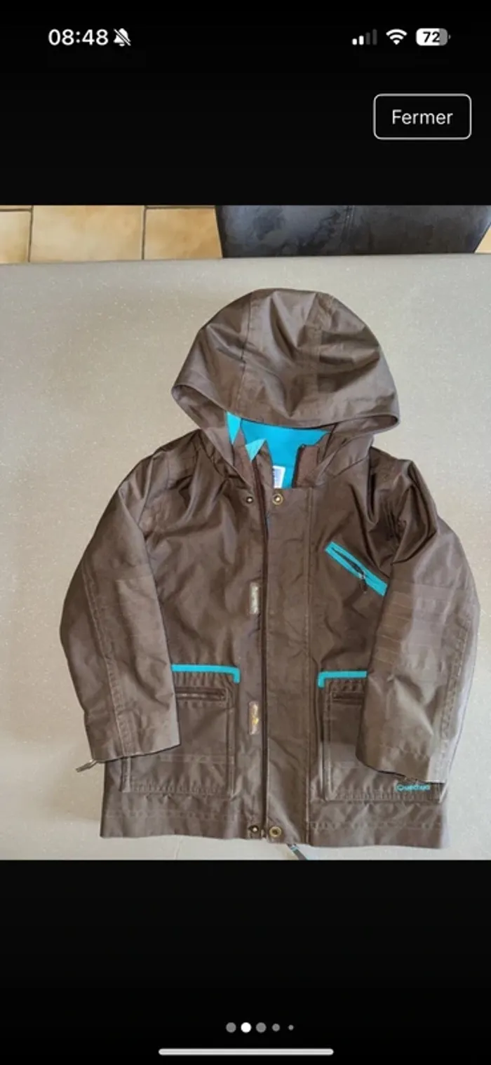 Imperméable doublé 4 ans