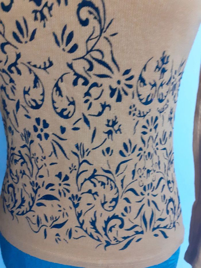 Pull moutarde arabesque 34 - photo numéro 2