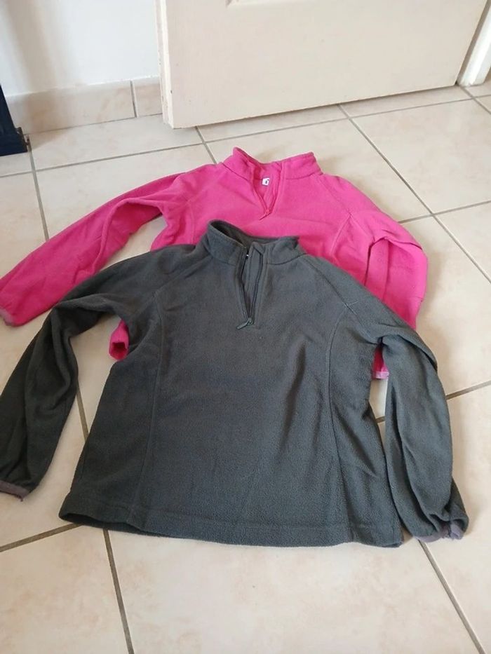 Lot de 2 gilets fille rose et gris 8 ans - its