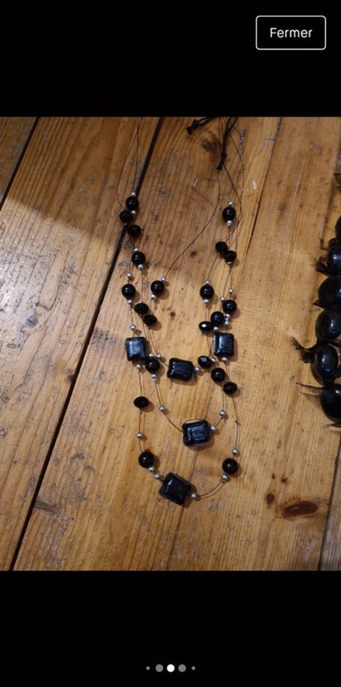 Lot de 3 colliers noirs - photo numéro 3