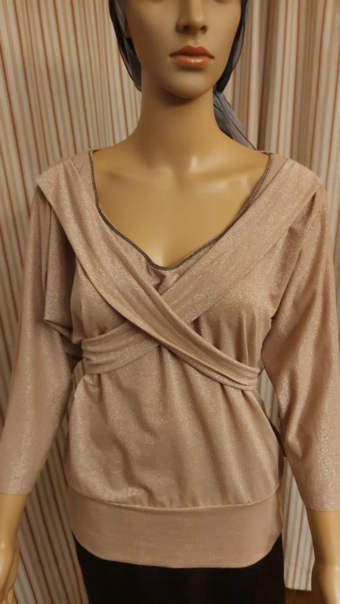 Blouse Avalanche Rose pailleté t 36/38 - photo numéro 6