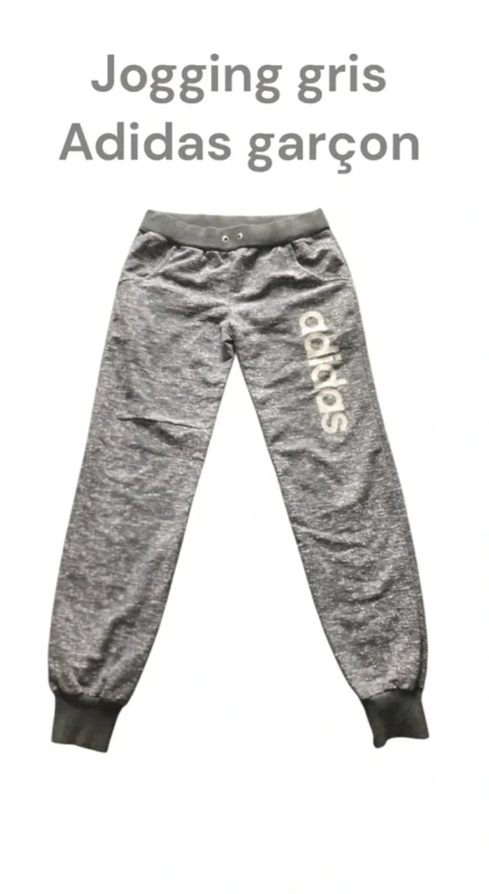 Jogging gris Adidas garçon 👦