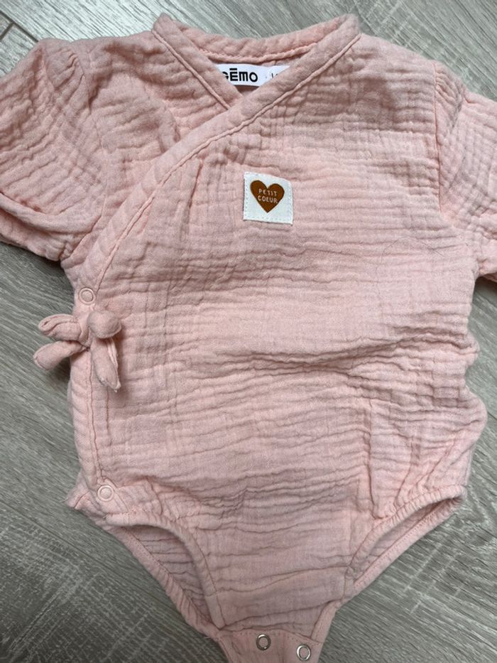 Body bébé fille gaz de coton - photo numéro 3