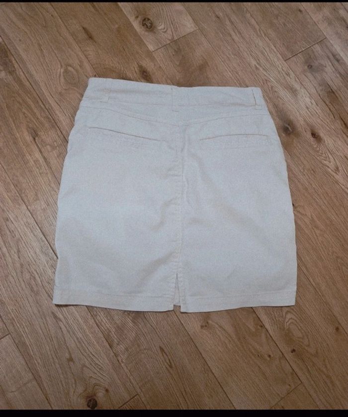 Mini jupe blanche enduite taille 36 - photo numéro 2