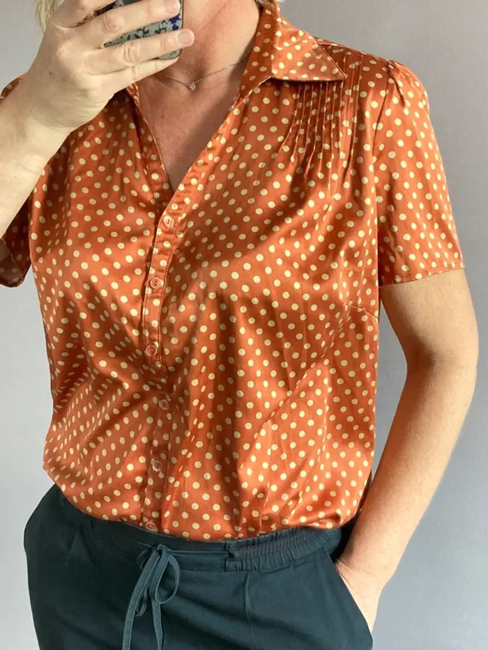 Chemisier lumineux à pois 40