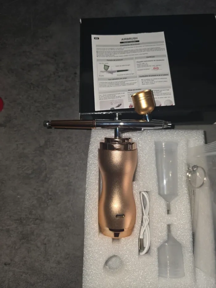 [NEUF] Aerographe airbrush manucure peinture doré - photo numéro 2