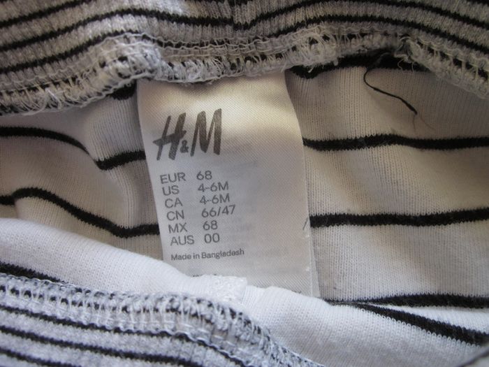 Legging blanc rayé noir 6 mois - photo numéro 3