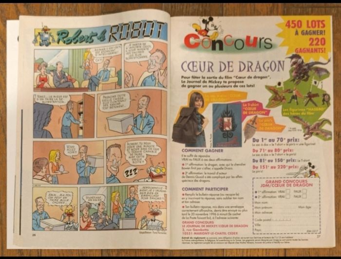 Ancien journal de mickey 

N°2317
Novembre 1996
Avec 4 fiches

+ cadeau : Poster jeu Aladdin 
(⚠️ Le poster est détaché du magazine)

Légères traces d'usure mais bon état 

Cf photos 

Ce magazine comprend les pages suivantes :

- bd Aladdin 
- artic - photo numéro 5