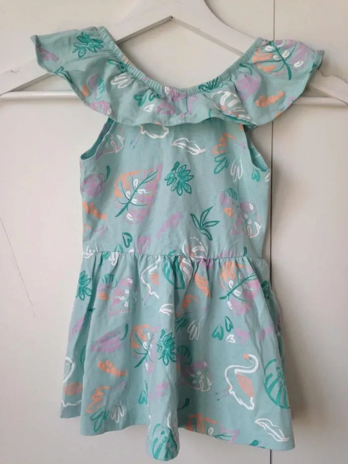 Robe col rond sans manches fluide Gémo 24mois 86cm