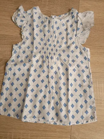 Debardeur blanc et bleu - 4 ans - du pareil au même
