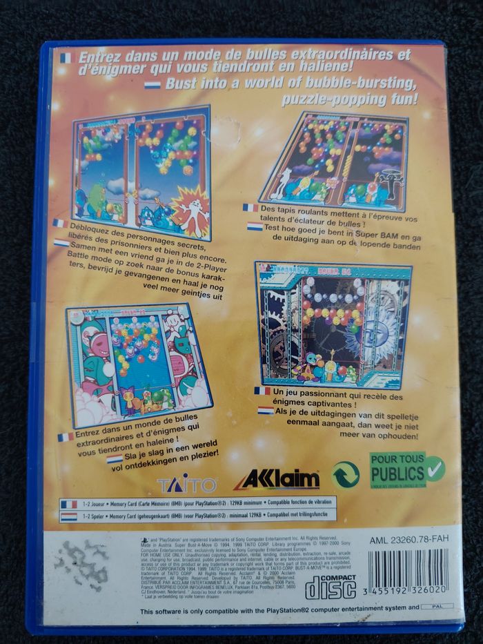 Boîtier Super Bust-a-move ps2 - photo numéro 3
