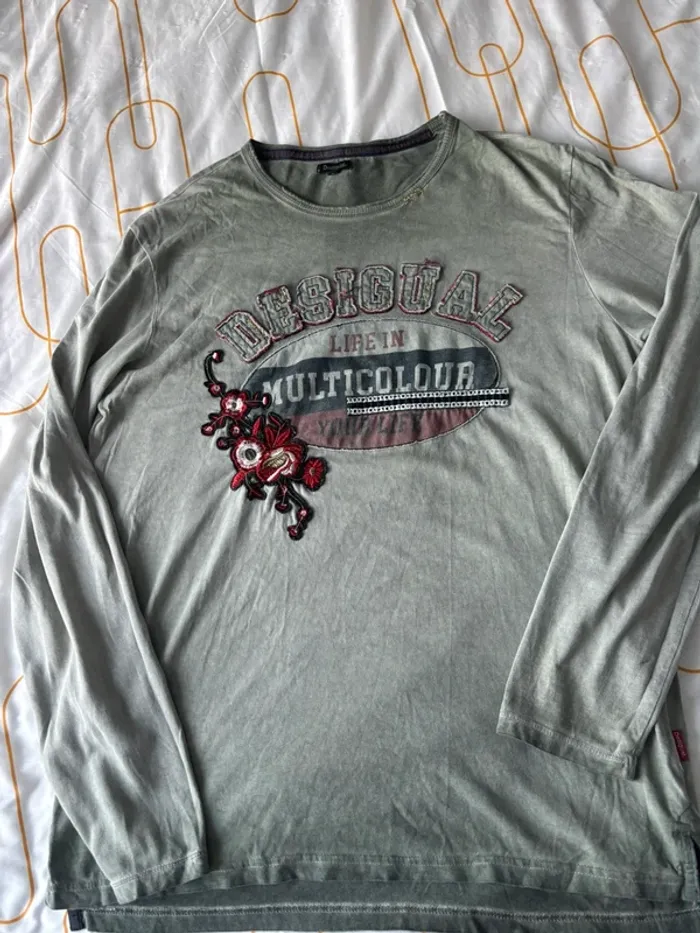 T-shirt manches longues Desigual – Taille L - photo numéro 5