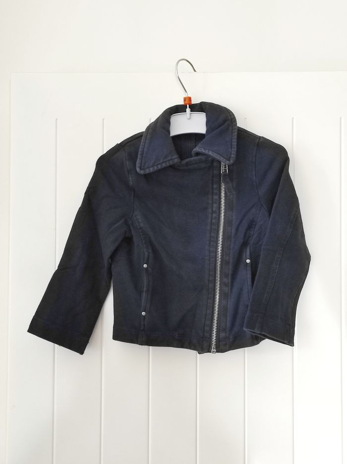 🧥 Veste type perfecto fille – 24 mois / petit 3 ans – Marine - photo numéro 2
