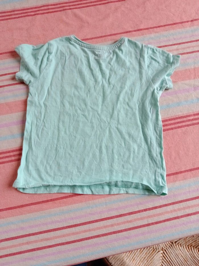Tee shirt T 3/4 A couleur vert d'eau - photo numéro 3