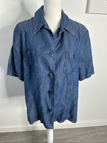 Chemise en jean denim bleu marine Damart T46 3XL