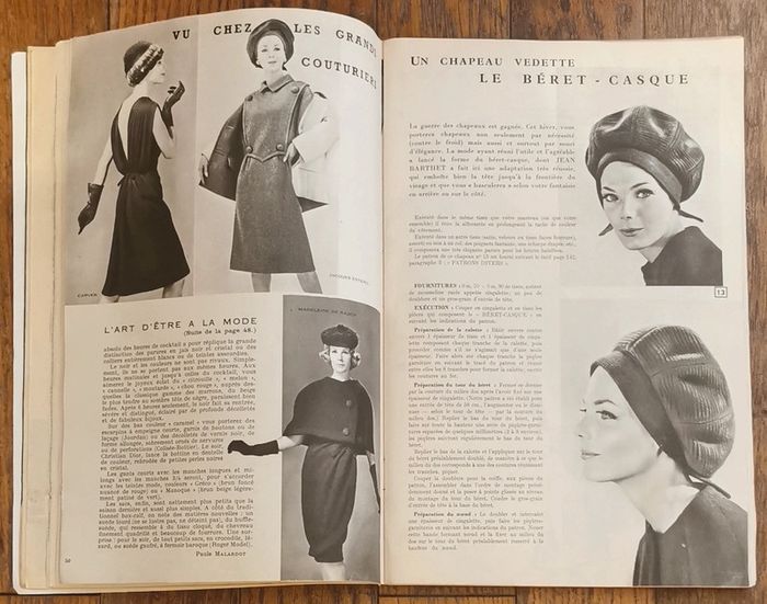 Ancien magazine 1961 Modes et travaux avec 3 patrons + supplément n°731 vintage - photo numéro 9