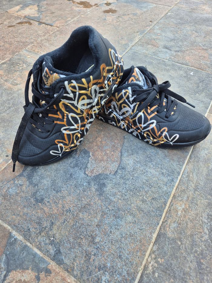 Basket skechers coeur métalliques - photo numéro 2