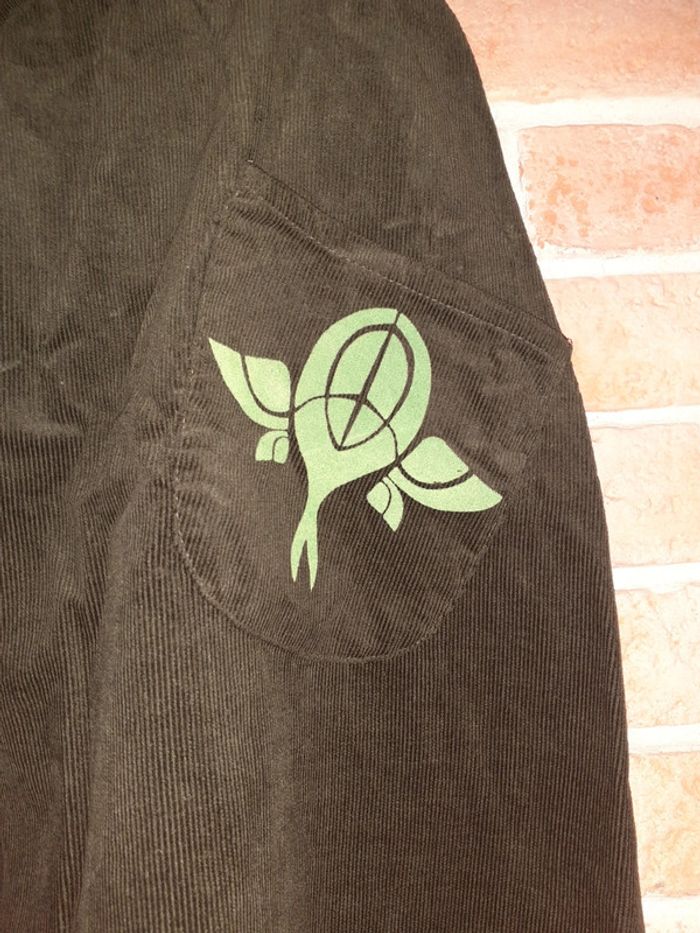 Sarouel velours côtelé marron et vert - T. L/XL - photo numéro 4