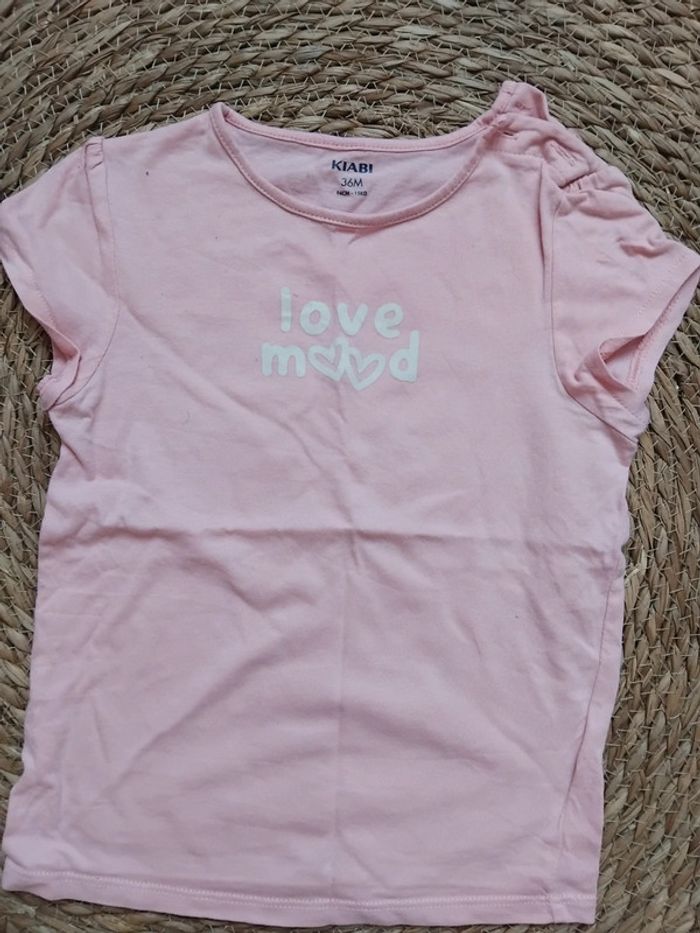 Lot 3 Tee-shirt fille manches courtes, kiabi, 3 ans - photo numéro 2