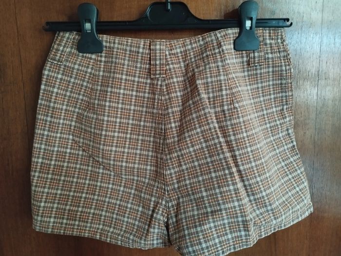 🧡 Benetton - Short - carreaux - marron orange - Taille 40 - 🧡 - photo numéro 4