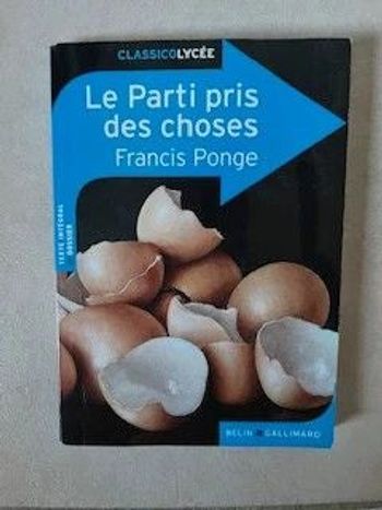 Le parti pris des choses