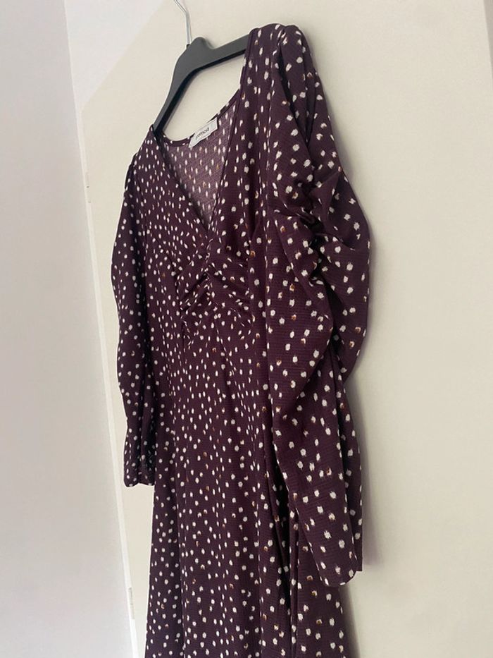 Robe violette à poids blancs Promod - photo numéro 3