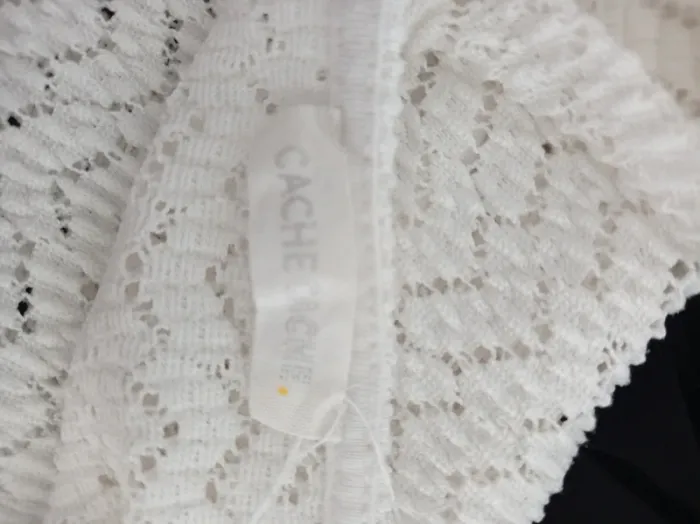 Magnifique haut blouse blanc cassé broderie manches 3/4 T.M Cache Cache - photo numéro 4
