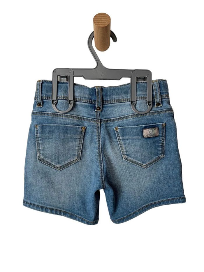 Short en jean bleu denim, fleur brodée - Catimini 5 ans (110cm) - photo numéro 3