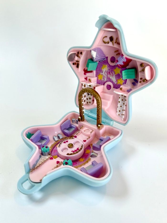 Polly pocket fashion fun 1992 compact étoile bleu - photo numéro 3
