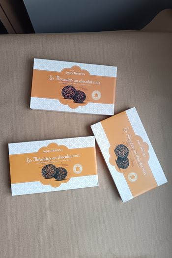 3 boites de Florentins au chocolat noir Jours Heureux NEUF