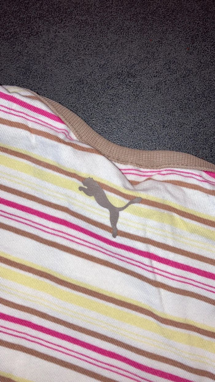 Lot ensemble débardeur tee shirt vêtement bébé fille 12 mois puma - photo numéro 3