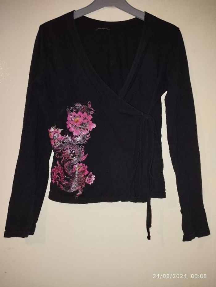 Cache coeur fleur dragon