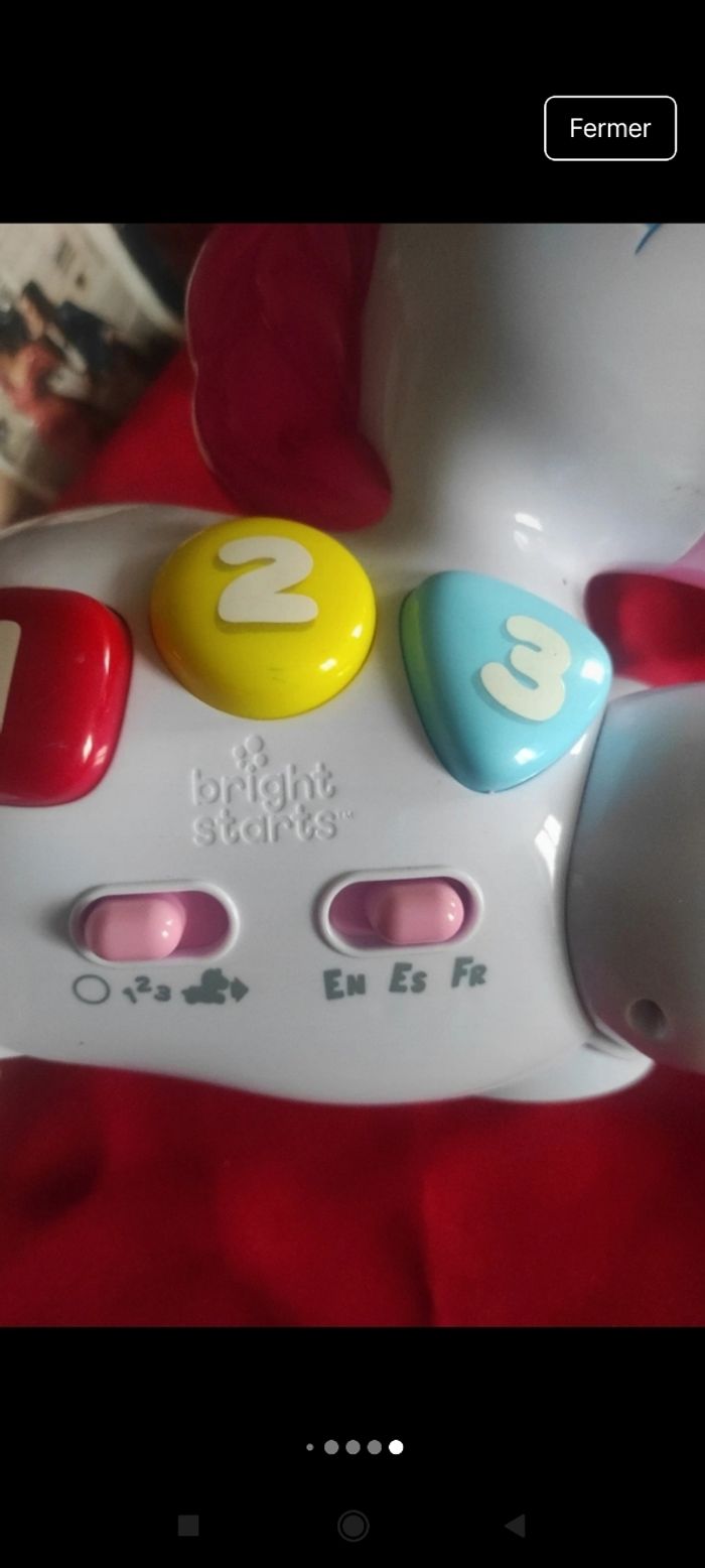 Licorne lumineux et musicale j6 - photo numéro 7