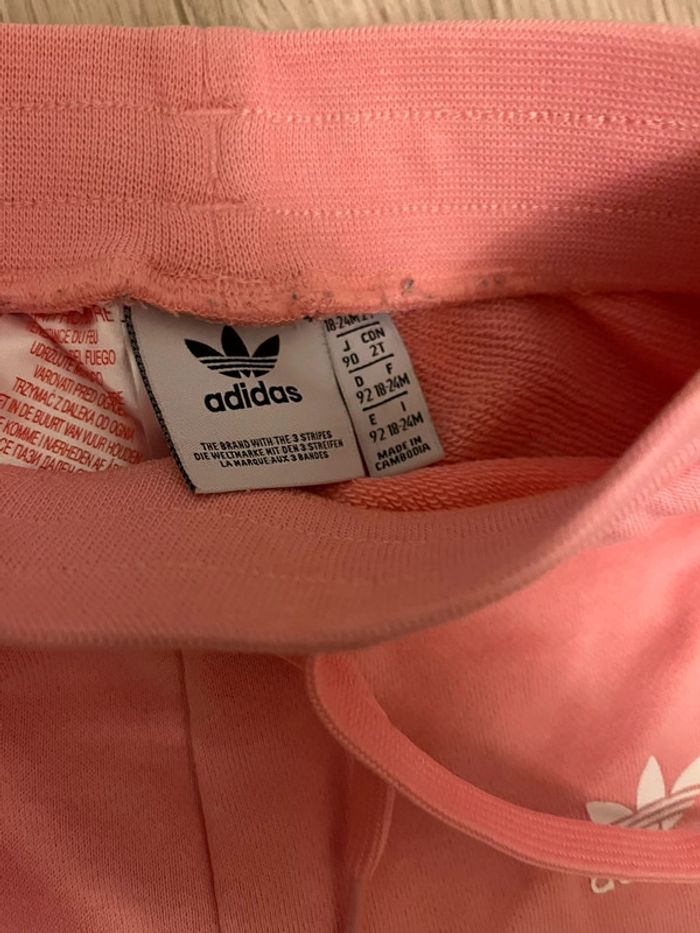 Pantalon survêtement adidas fille 2 ans rose - photo numéro 2